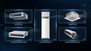 ducted unit hisense cassette ac floor standing ac chill water fan coil ceiling concealed unit