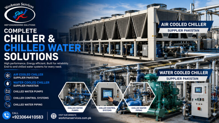 Air Cooled Chiller Supplier Pakistan Water Cooled Chiller Supplier Pakistan Chilled Water Pumps Chiller Control Systems Chilled Water Piping