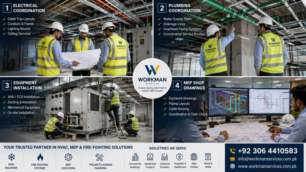 Electrical Coordination Plumbing Coordination Equipment Installation MEP Shop Drawings mep drawings